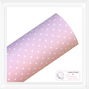 ⋅ Antique Rose Polka Dots ⋅ Pink & White Spots ⋅ Premium Vegan Faux Leather ⋅