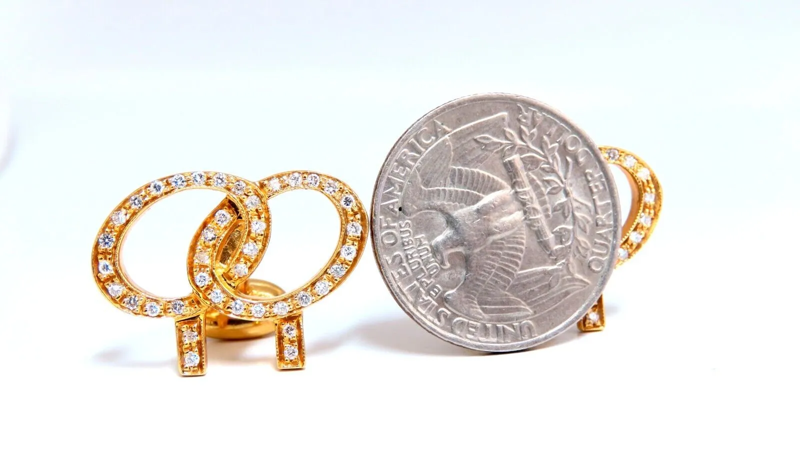 1.10ct doubletree diamond cufflinks 14kt memorabilia
