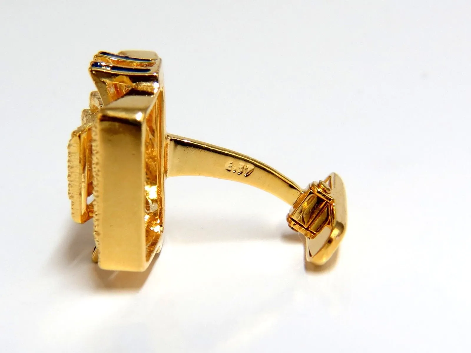 18kt Inlay Enamel Elite cufflinks