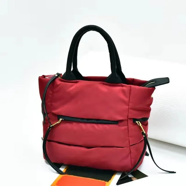 2020 New Winter Space Cotton Handbag Women Casual Totes Bag Down Feather Padded Lady Shoulder Bag Sac A Mian Crossbody Bag