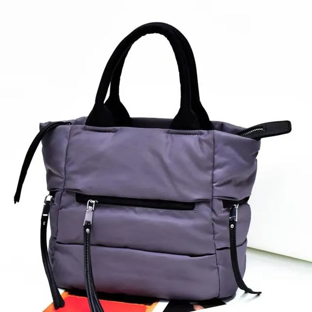2020 New Winter Space Cotton Handbag Women Casual Totes Bag Down Feather Padded Lady Shoulder Bag Sac A Mian Crossbody Bag