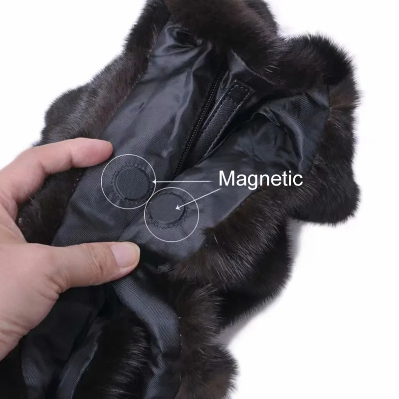 2022 New Women Fashion Mink Fur Handbags Lady Luxury Tote Bags Shoulder Fluffy Large Capacity 7972
