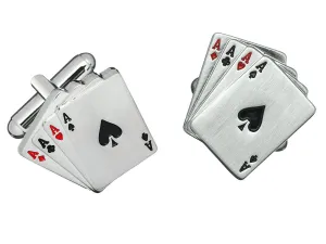 Aces Wild Poker Card Cufflinks