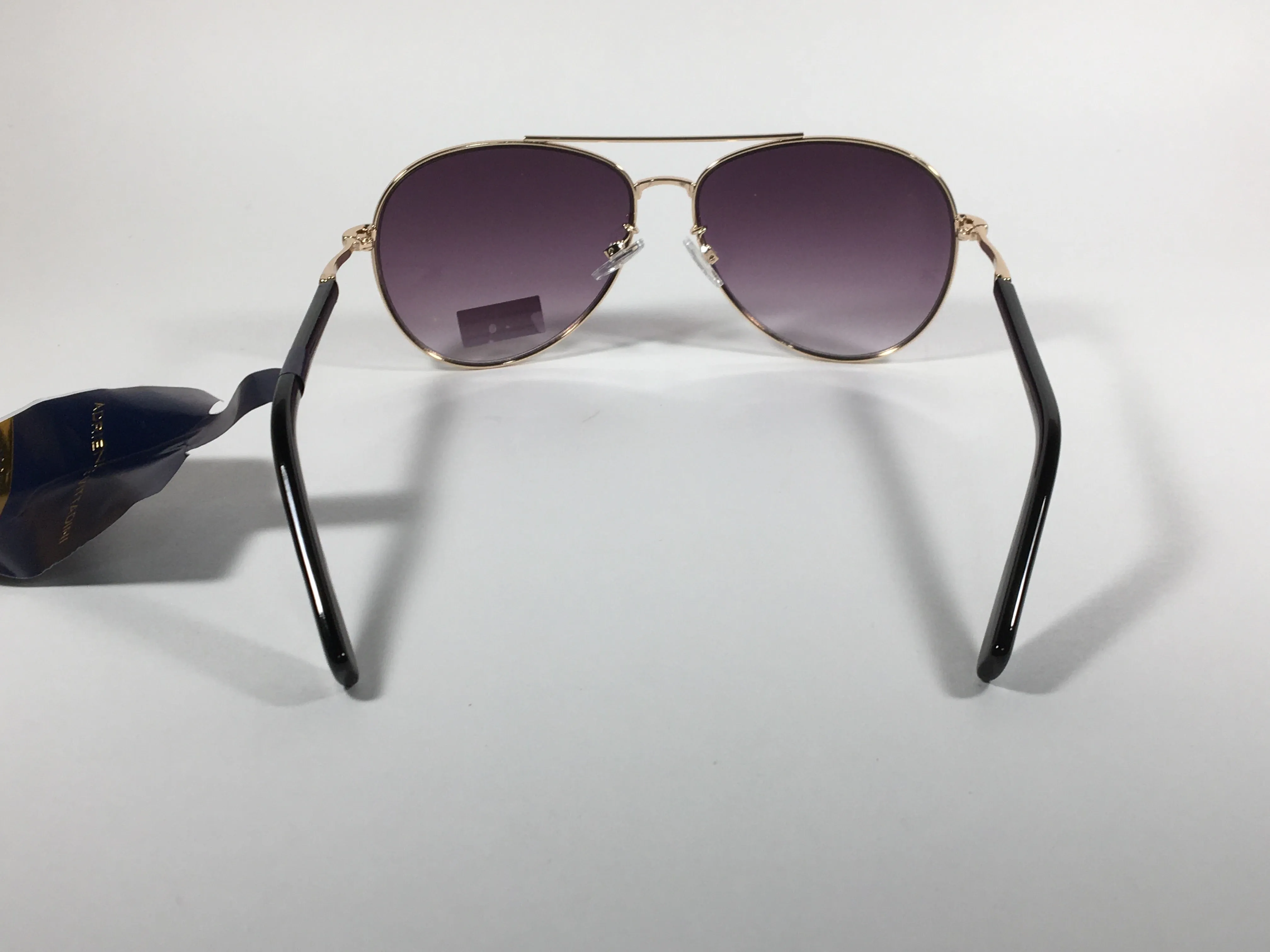 Adrienne Vittadini Aviator Sunglasses Gold Frame Smoke Gradient Lens AV3023CE