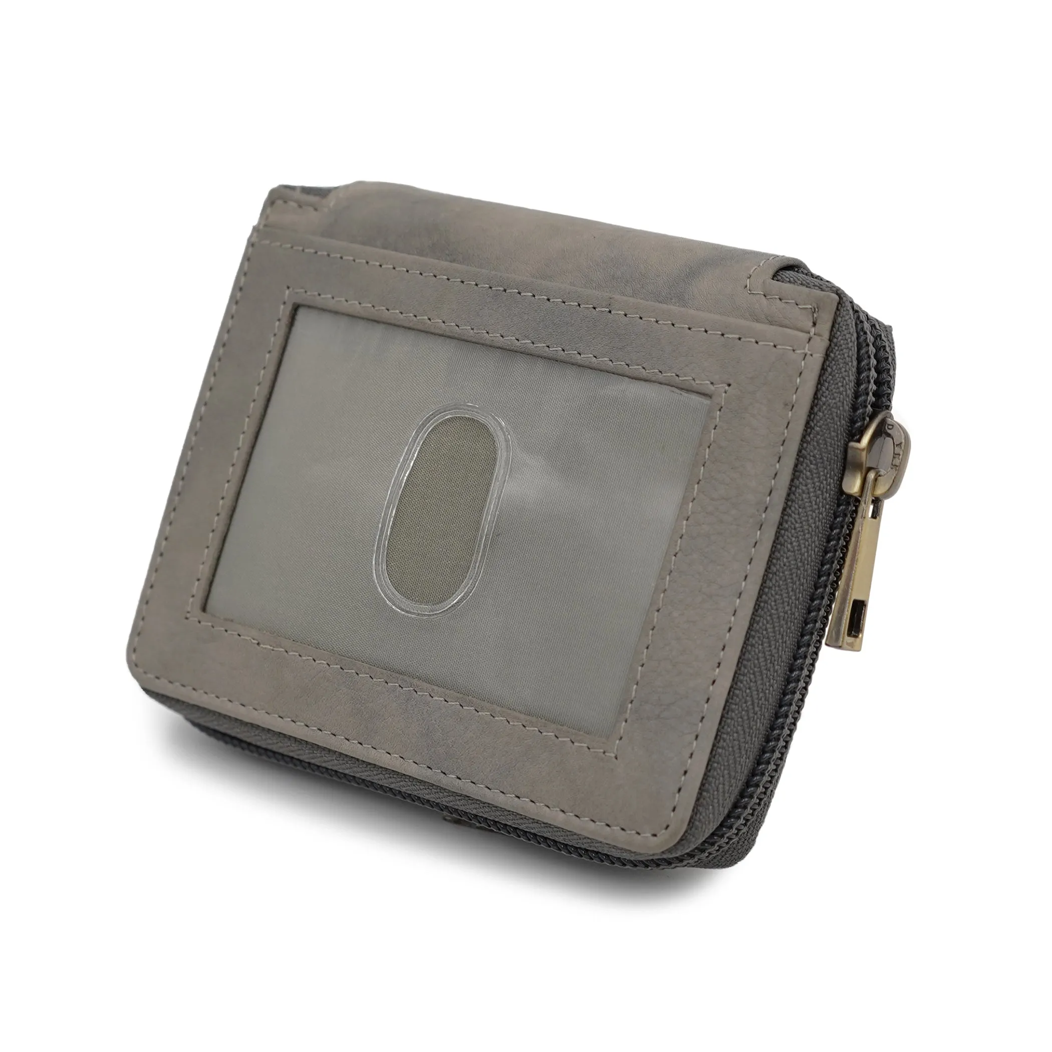 AG Wallets Zip Around Napa Leather Wallet: Effortless Organization with 6 Card Slots, Bill Compartment, and Secure Plastic Inserts