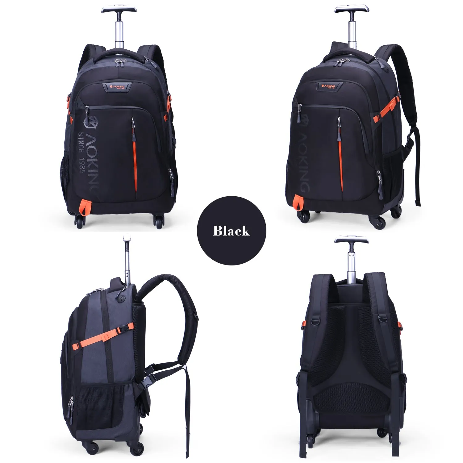 Aoking Waterproof Trolley Backpack With Wheels SLN67056