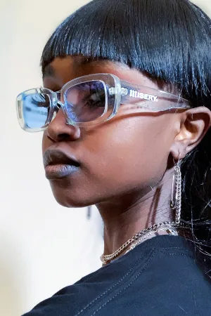 Aqua Rectangle Sunglasses