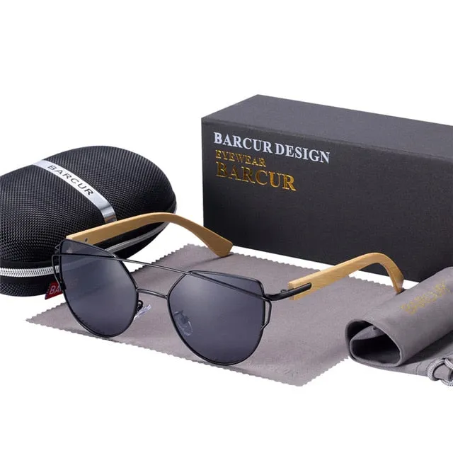 BARCUR Polarized Cat Eye Sunglasses