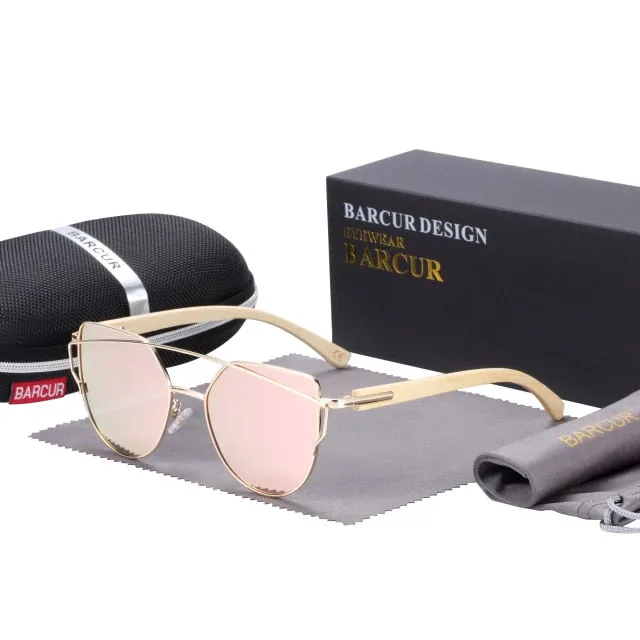 BARCUR Polarized Cat Eye Sunglasses