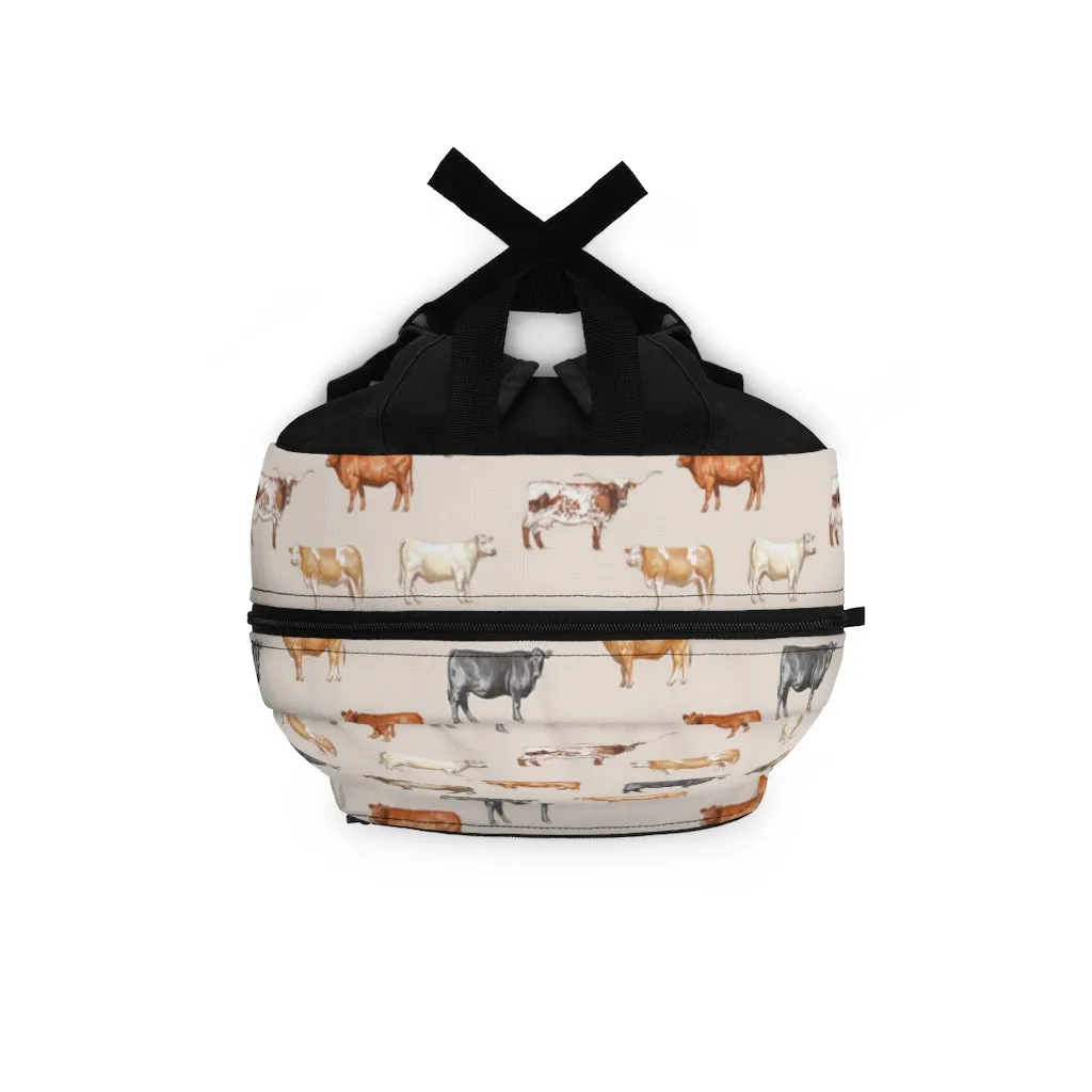 Beef Cows Backpack in Cream
