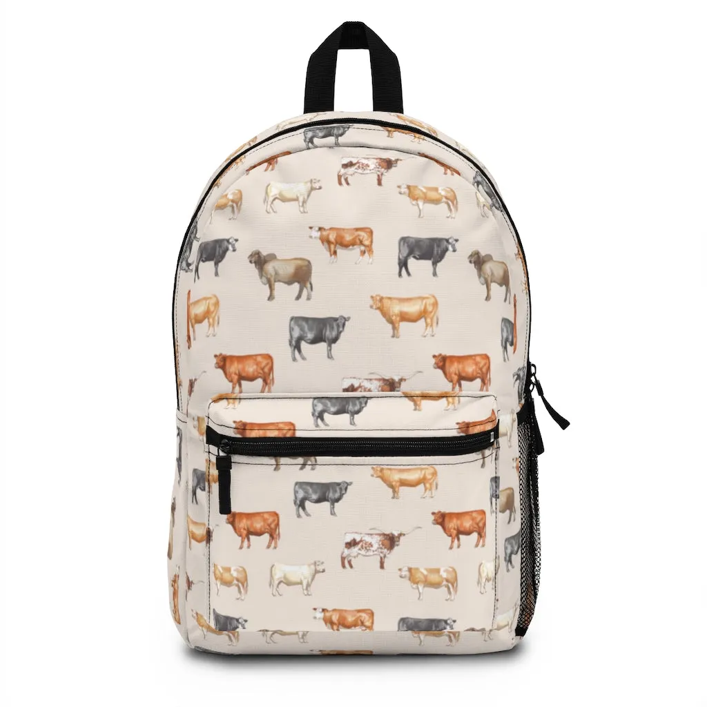 Beef Cows Backpack in Cream