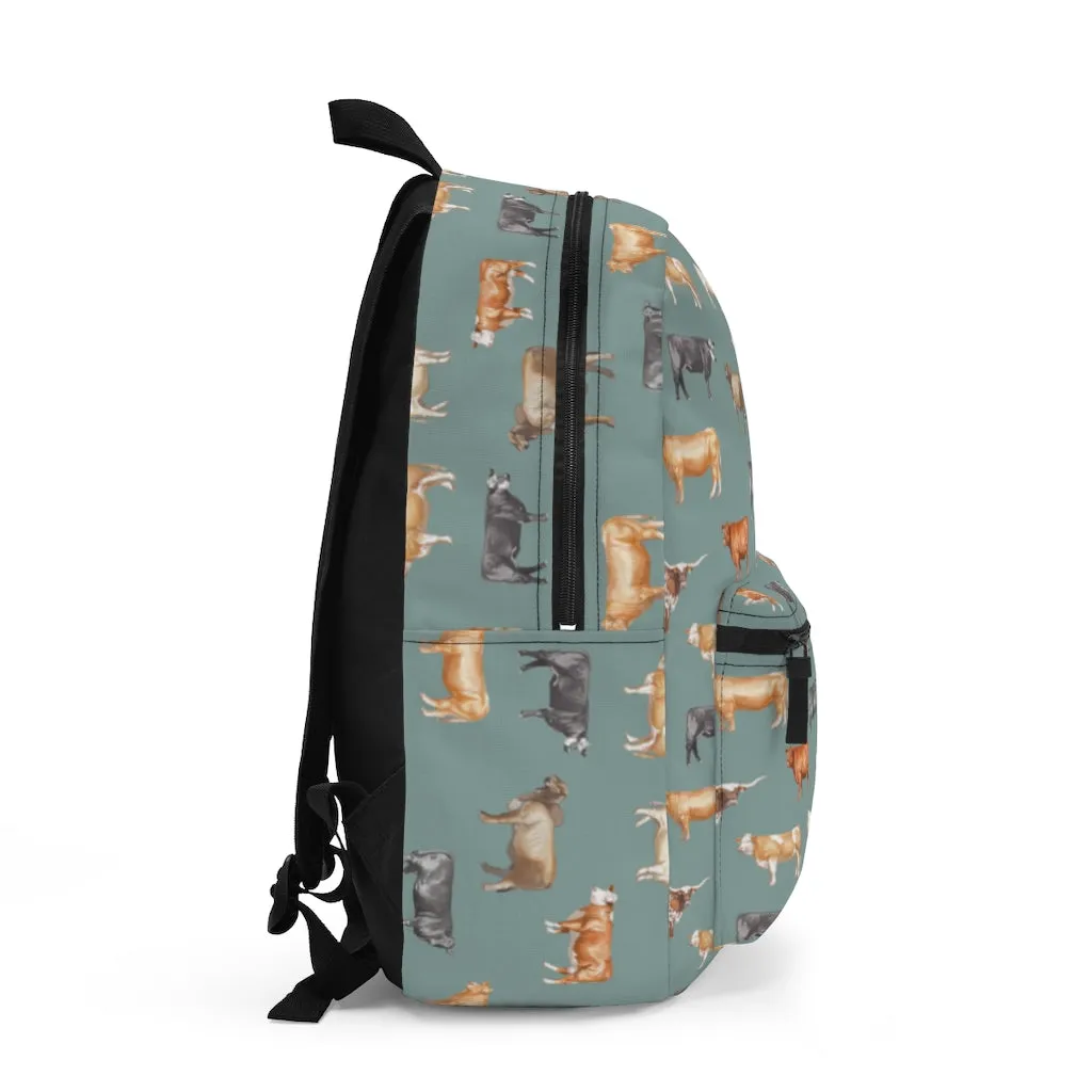 Beef Cows Backpack in Denim