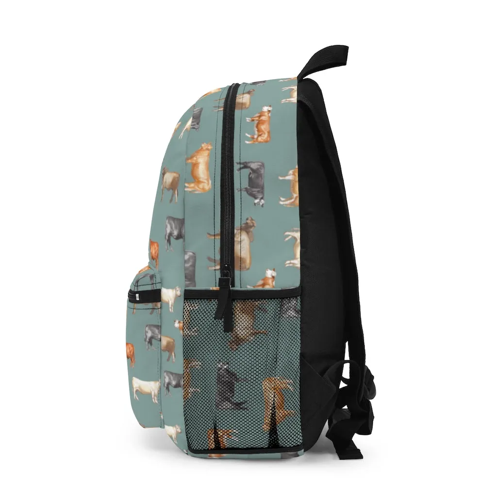 Beef Cows Backpack in Denim
