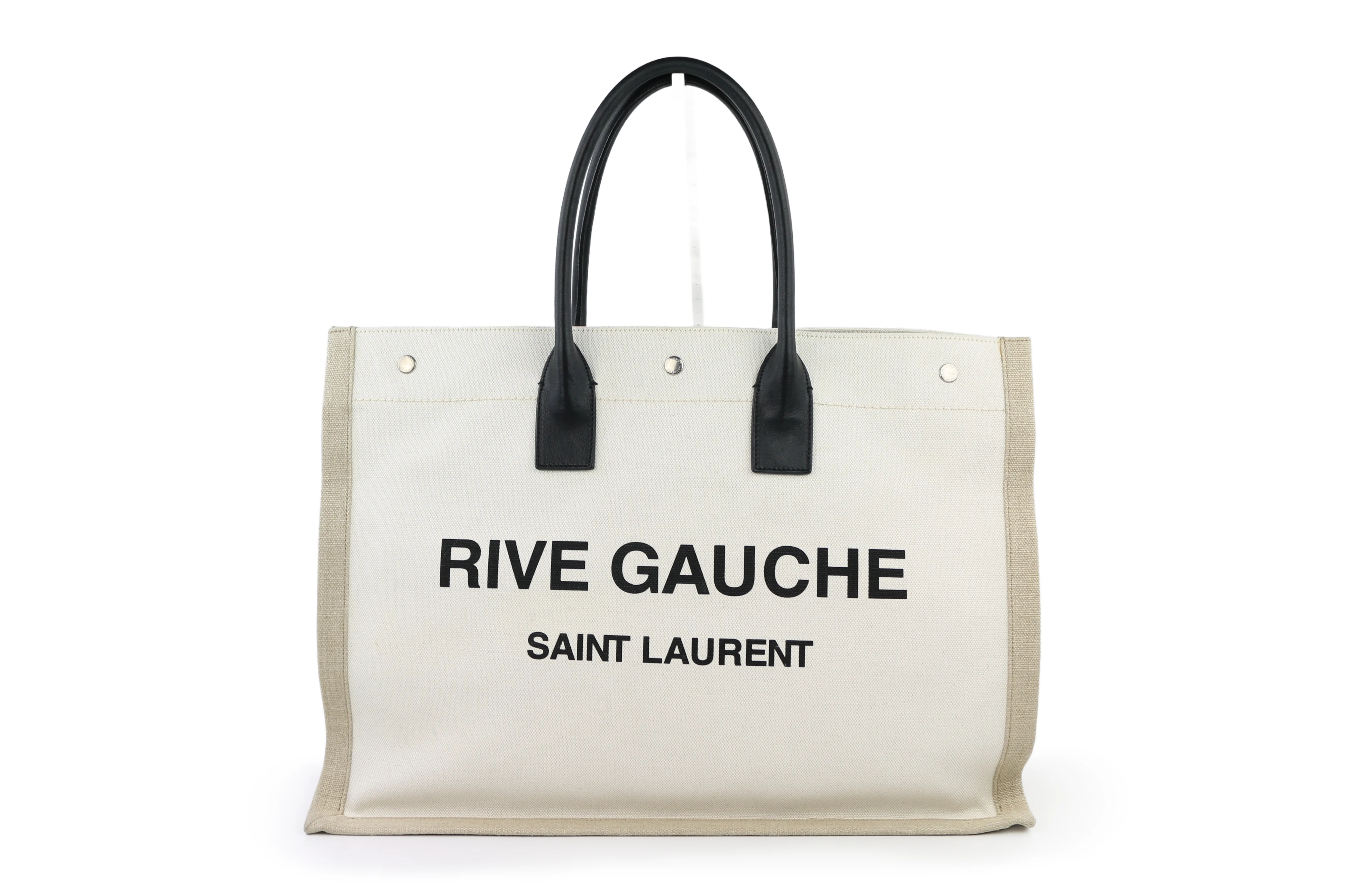 Beige Canvas Rive Gauche Tote