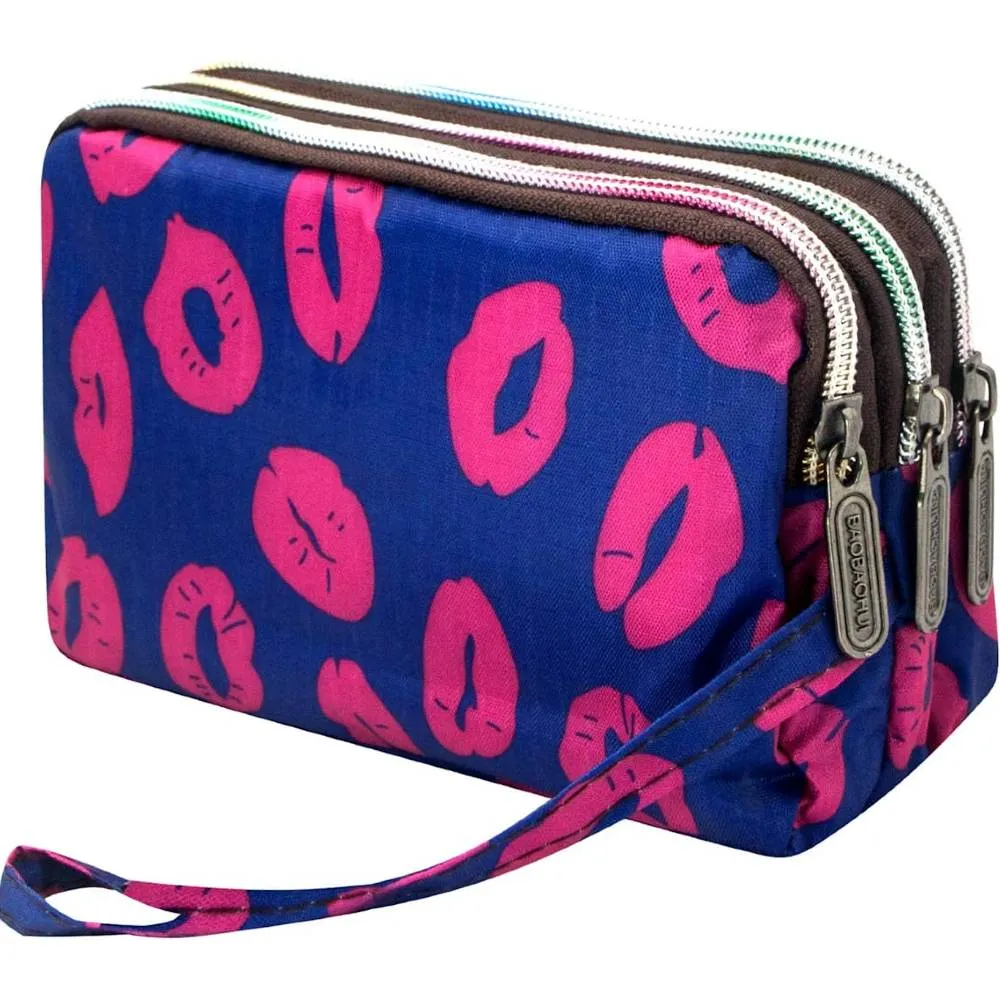 BIAOTIE Large Capacity Wristlet Wallet - Women Printed Nylon Waterproof Handbag Clutch Purse | Multiple Colors