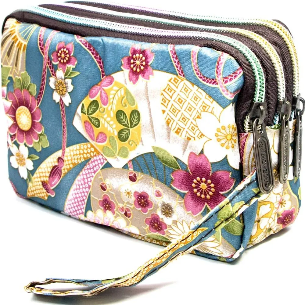 BIAOTIE Large Capacity Wristlet Wallet - Women Printed Nylon Waterproof Handbag Clutch Purse | Multiple Colors