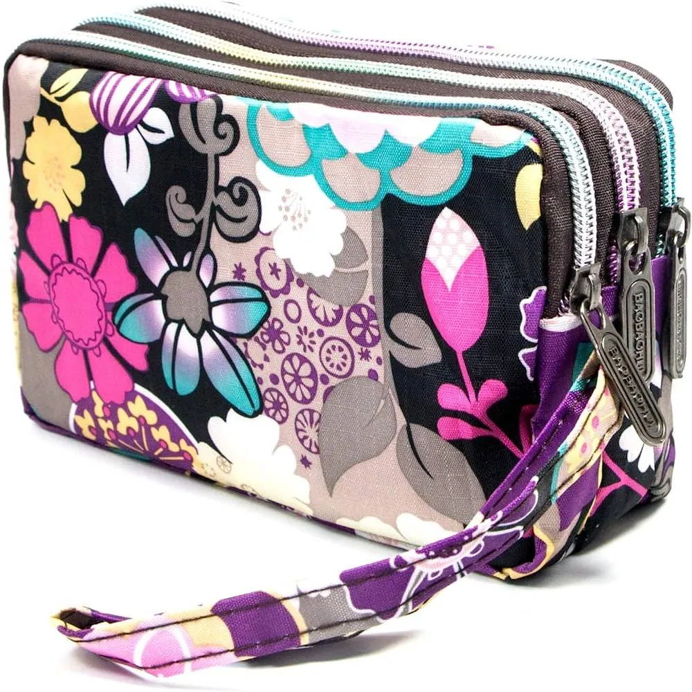 BIAOTIE Large Capacity Wristlet Wallet - Women Printed Nylon Waterproof Handbag Clutch Purse | Multiple Colors
