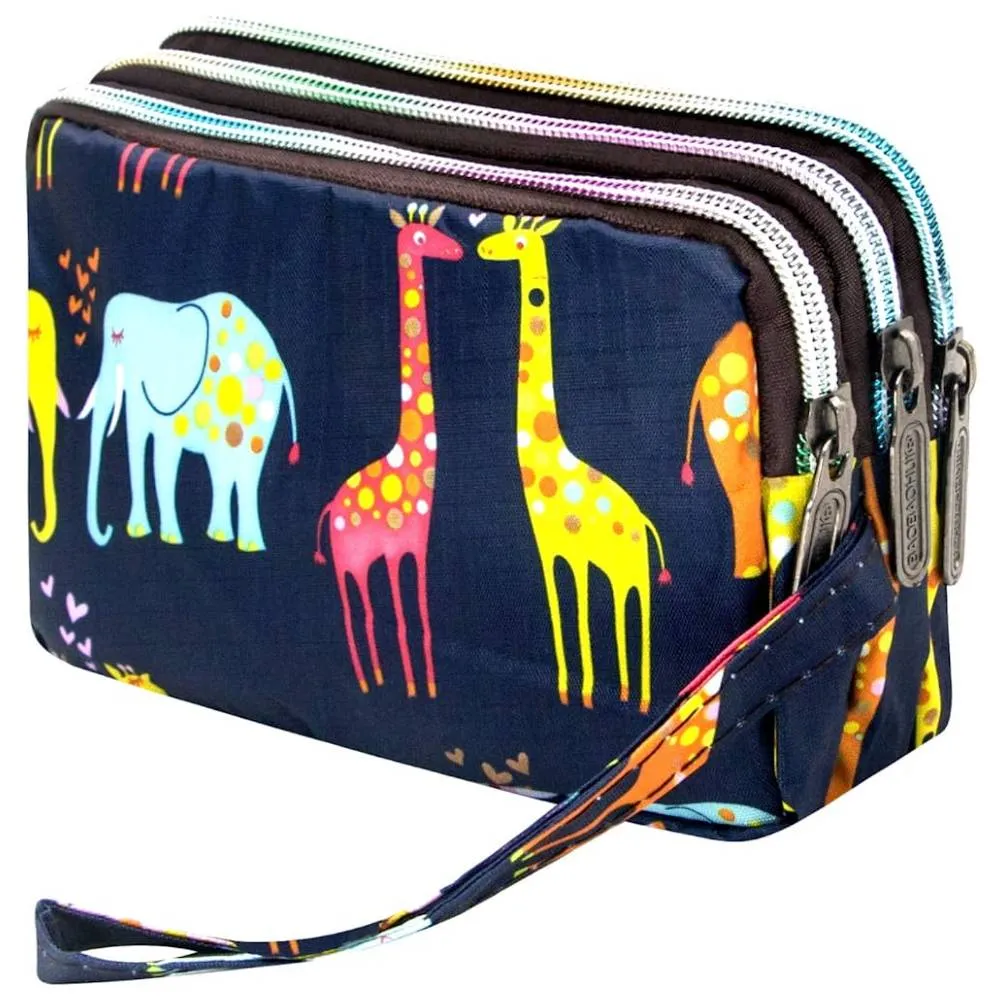BIAOTIE Large Capacity Wristlet Wallet - Women Printed Nylon Waterproof Handbag Clutch Purse | Multiple Colors