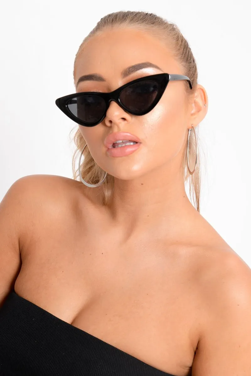 Black Cat Eye Sunglasses - Lynne