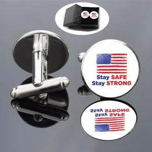 Black Lives Matter Shirt Cufflinks Men Fashion Silver Plated Cuff Links George Floyd Cufflinks Memorial Gift