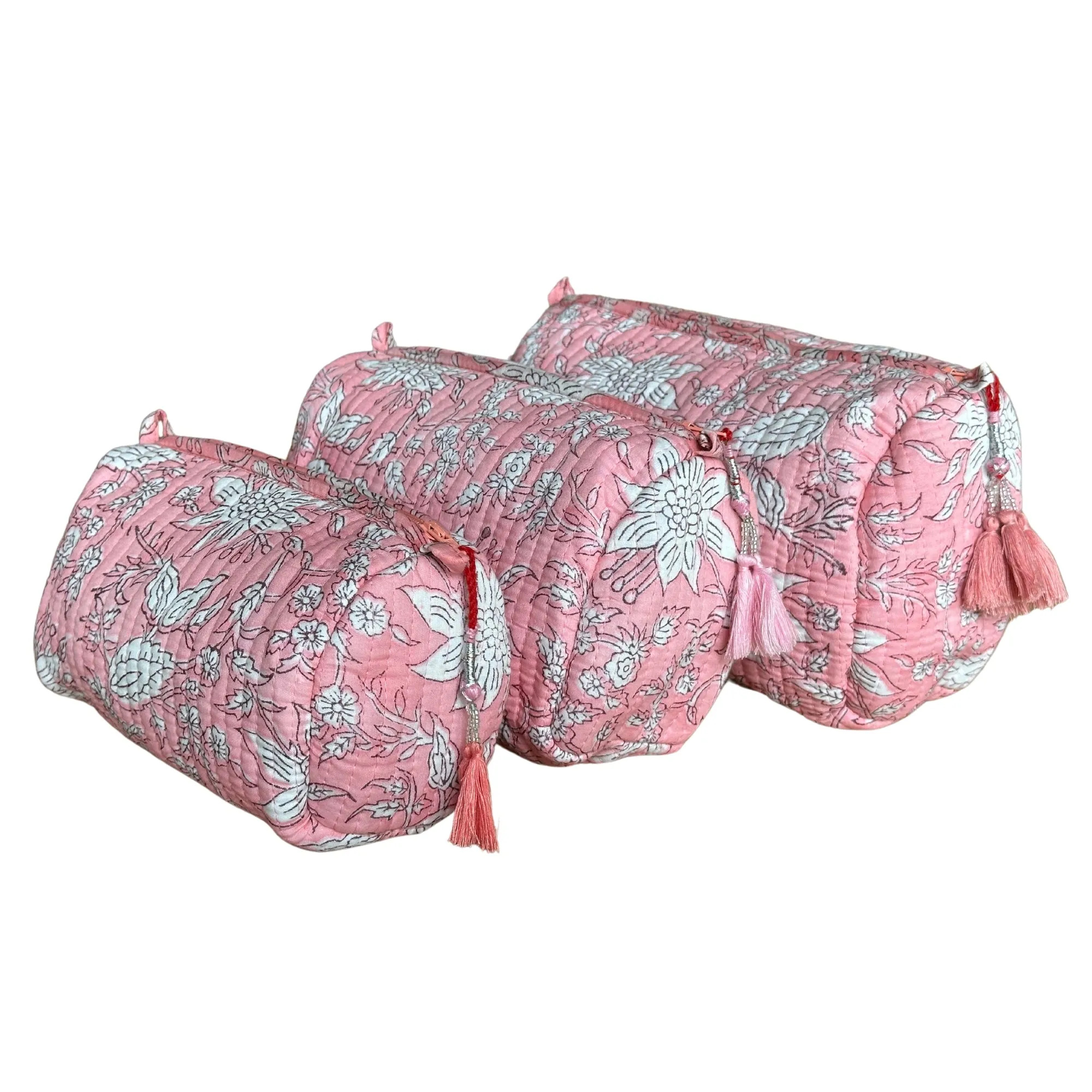 Block Print Cosmetic Bag Collection