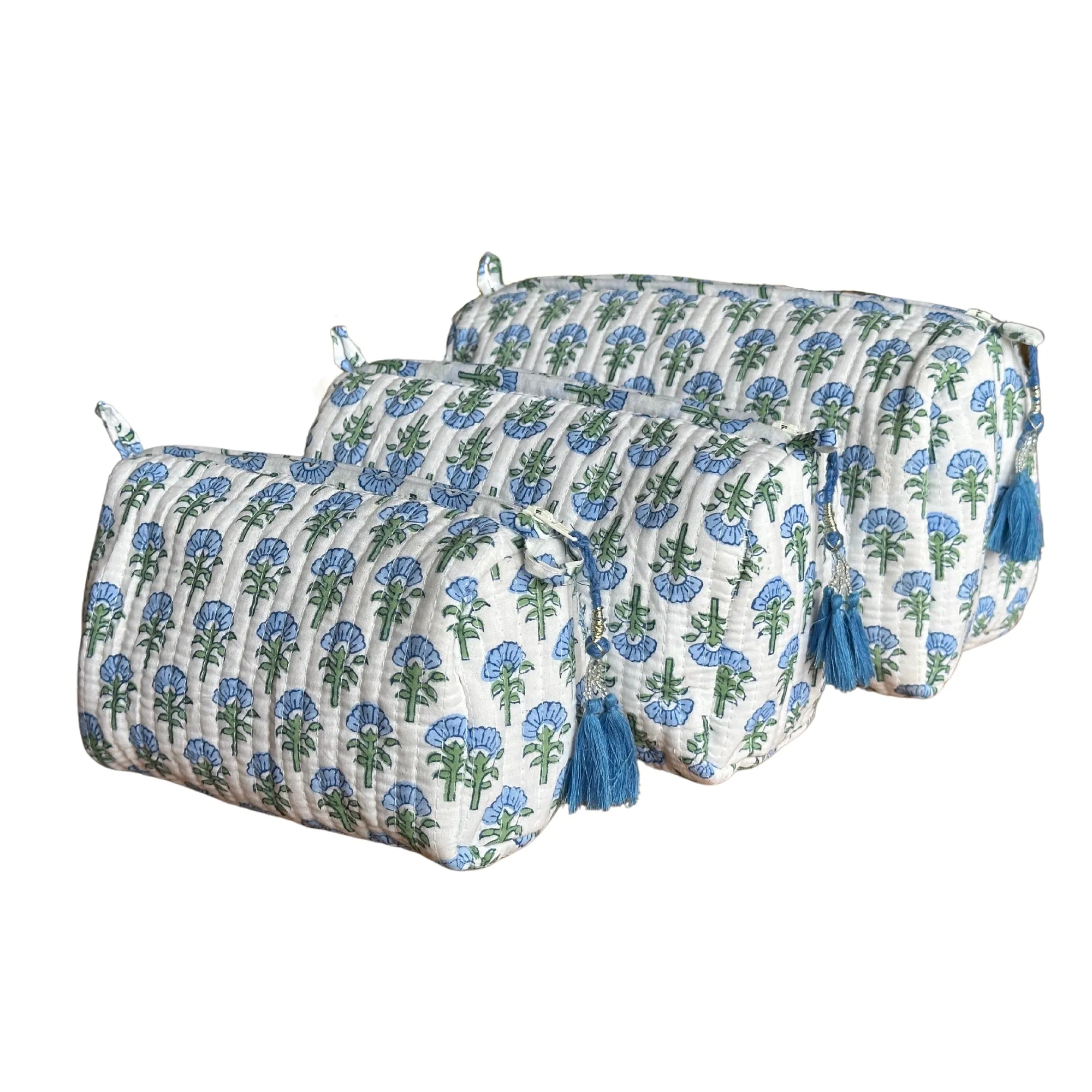 Block Print Cosmetic Bag Collection