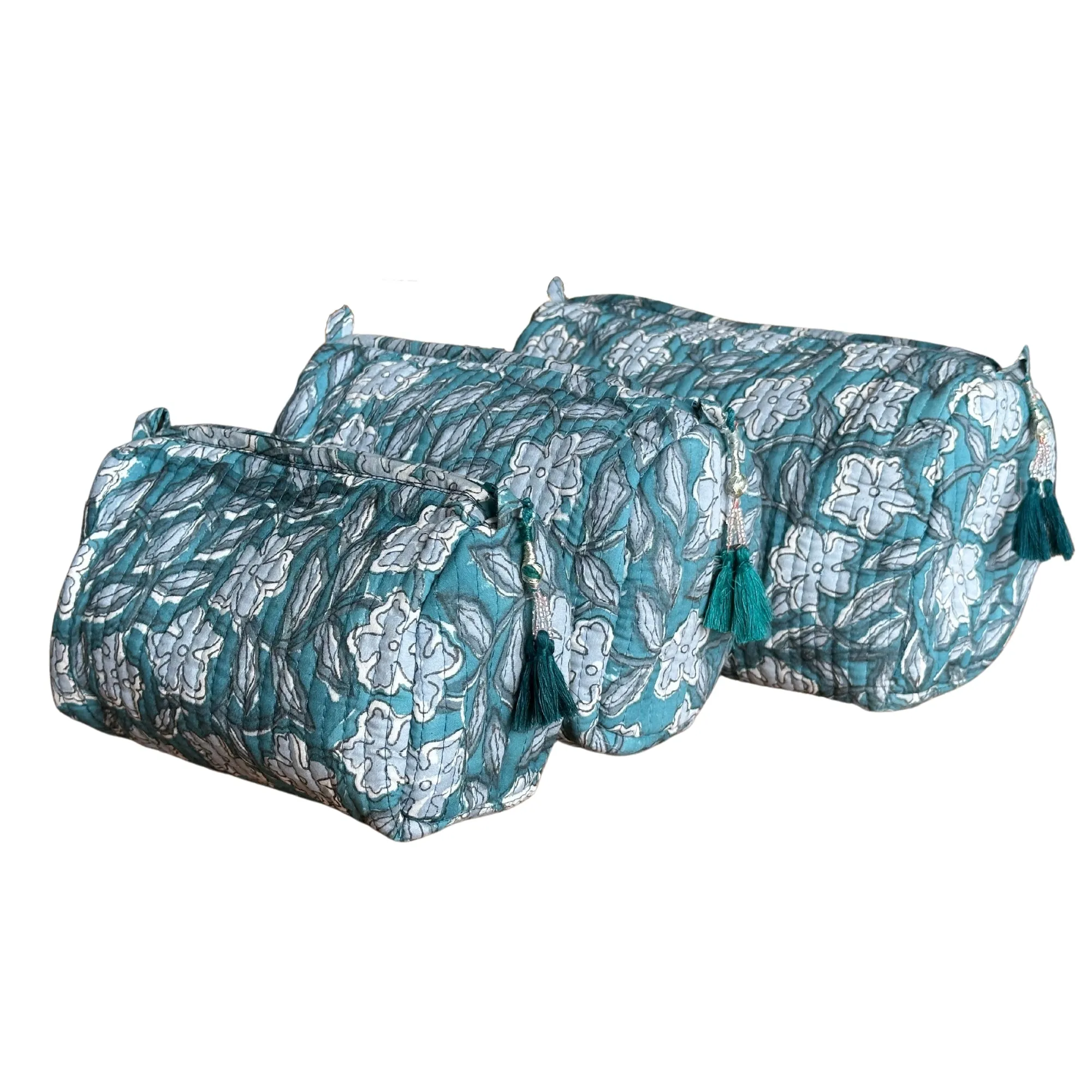 Block Print Cosmetic Bag Collection