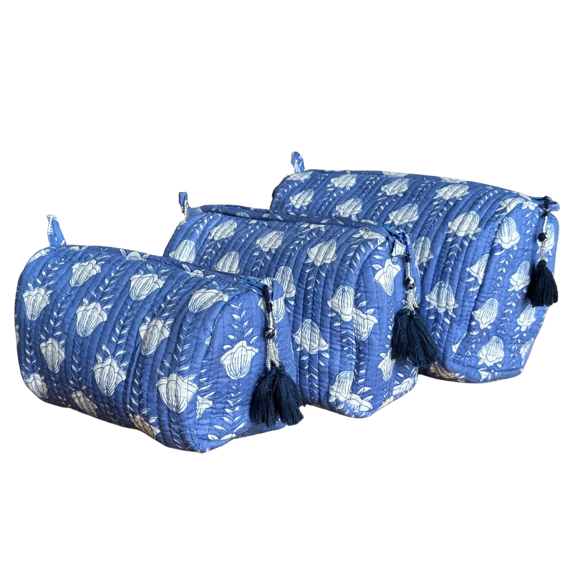 Block Print Cosmetic Bag Collection