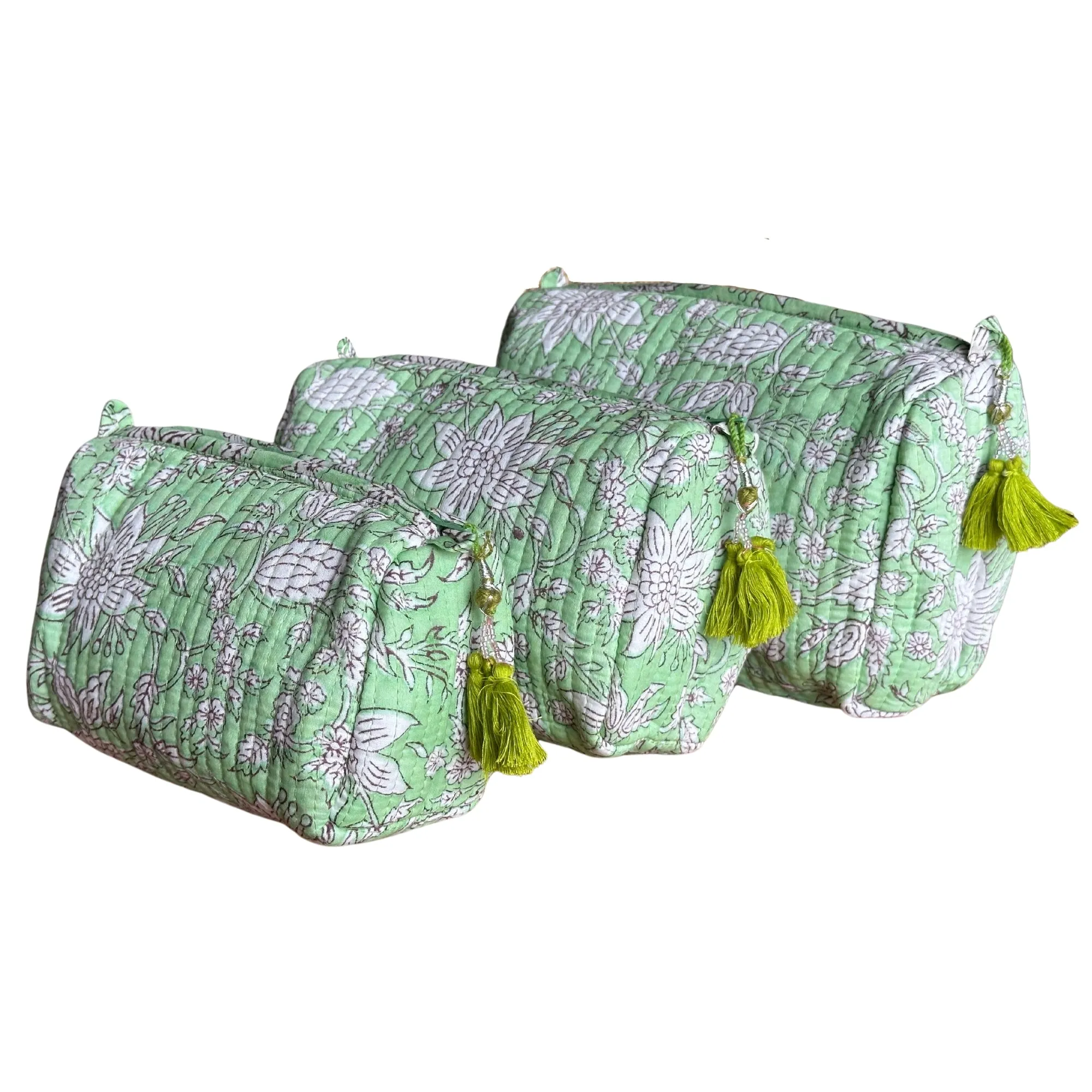 Block Print Cosmetic Bag Collection