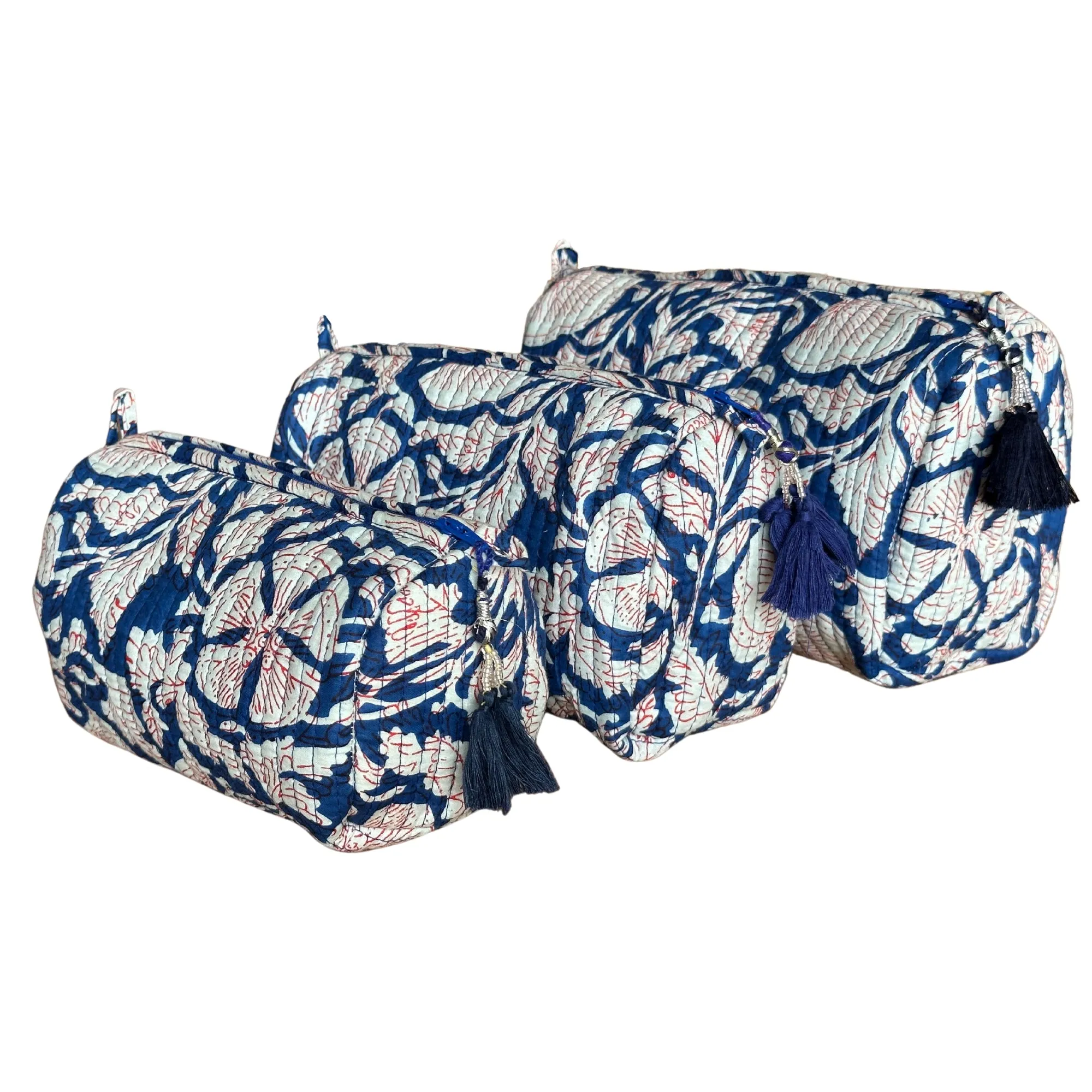 Block Print Cosmetic Bag Collection