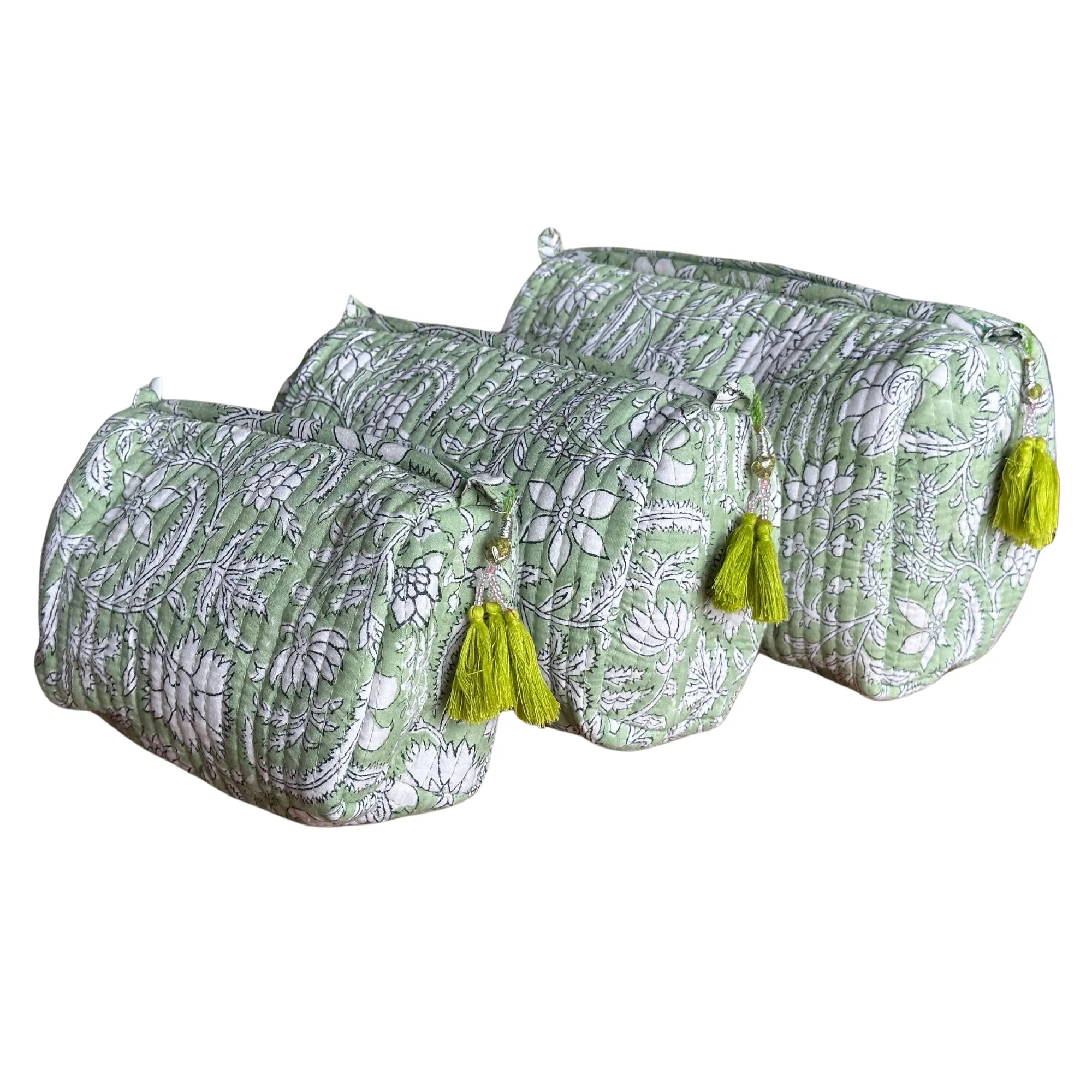 Block Print Cosmetic Bag Collection