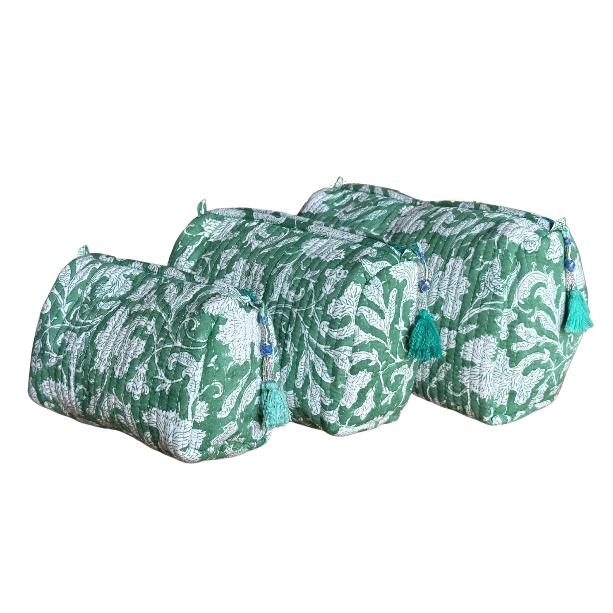 Block Print Cosmetic Bag Collection