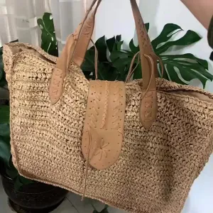Bohemian Handmade Straw Bag For Women Large Capacity Rattan Durable Shoulder Handbags