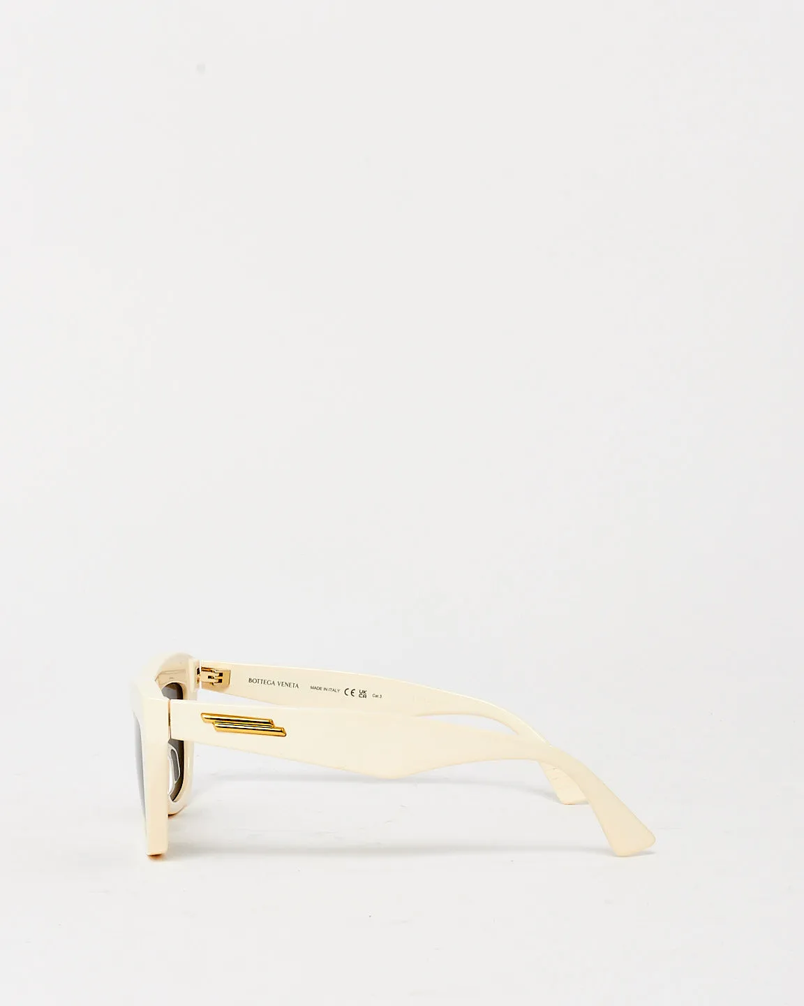Bottega Veneta Cream Acetate Cat Eye BV1121S Sunglasses