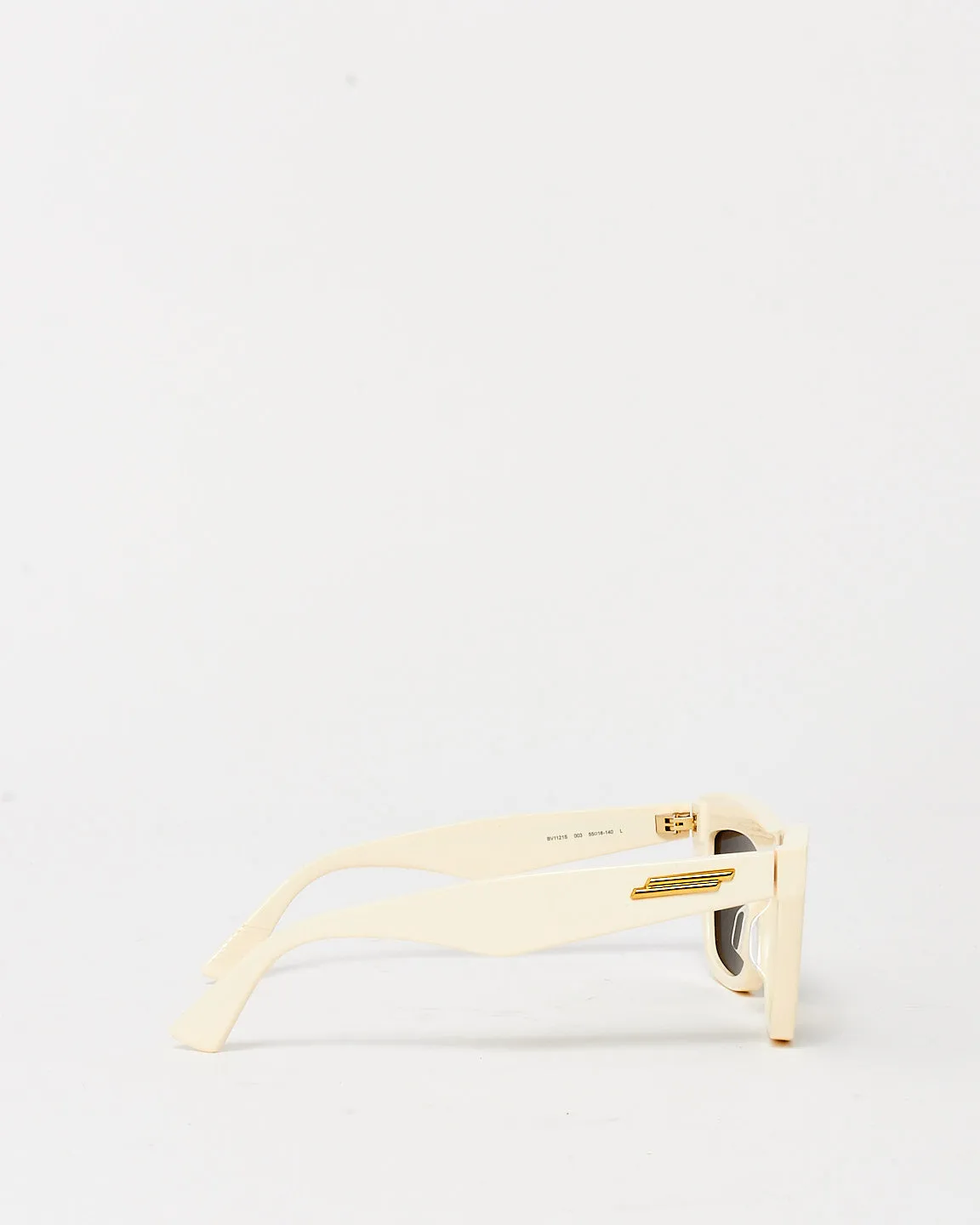 Bottega Veneta Cream Acetate Cat Eye BV1121S Sunglasses