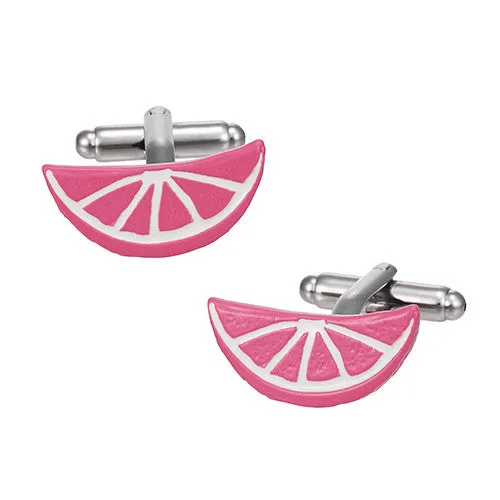 Brilliantly Colored Citrus Slice Cufflinks