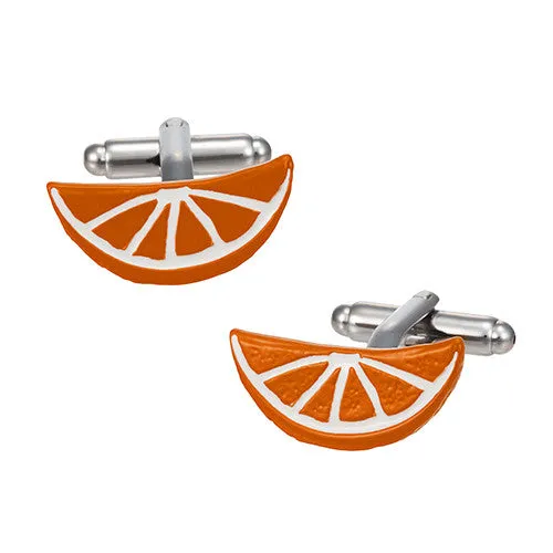 Brilliantly Colored Citrus Slice Cufflinks