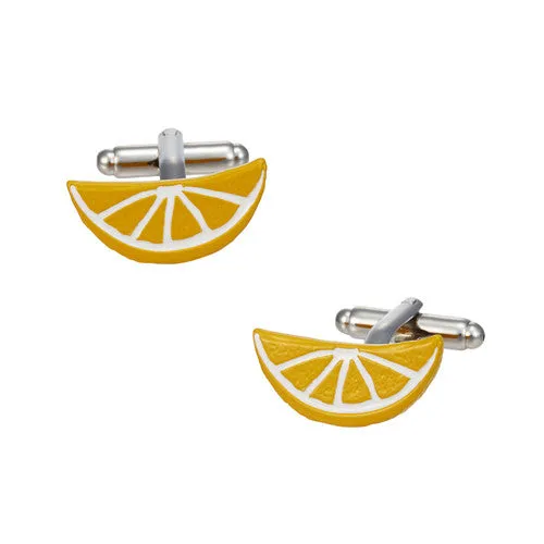 Brilliantly Colored Citrus Slice Cufflinks