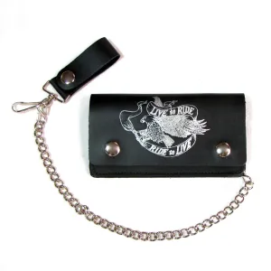 BW402-37S  6" Biker Wallet- Live To Ride