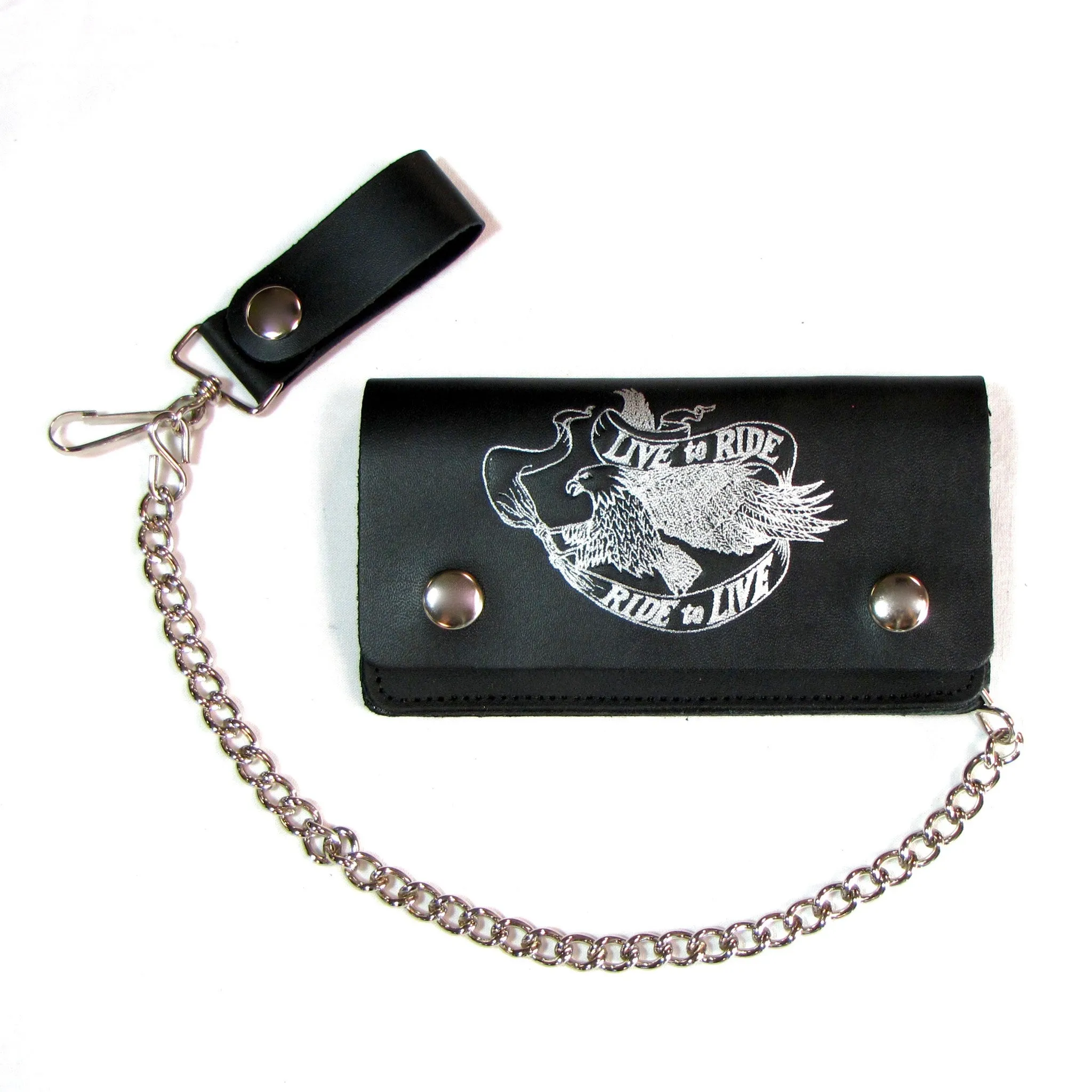 BW402-37S  6" Biker Wallet- Live To Ride
