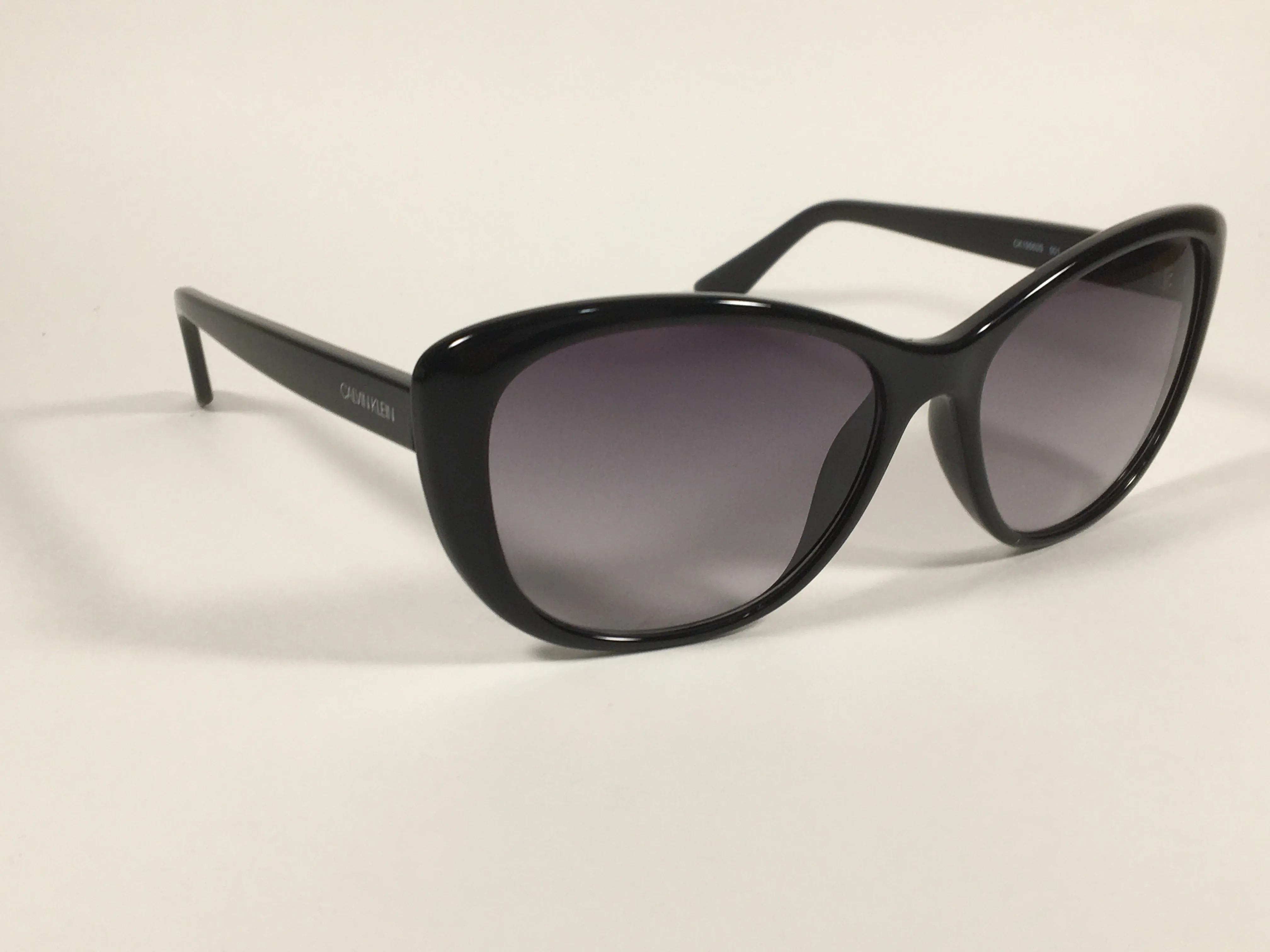 Calvin Klein Cat Eye Sunglasses CK19560S 001 Black Gloss Frame Gray Gradient Lens