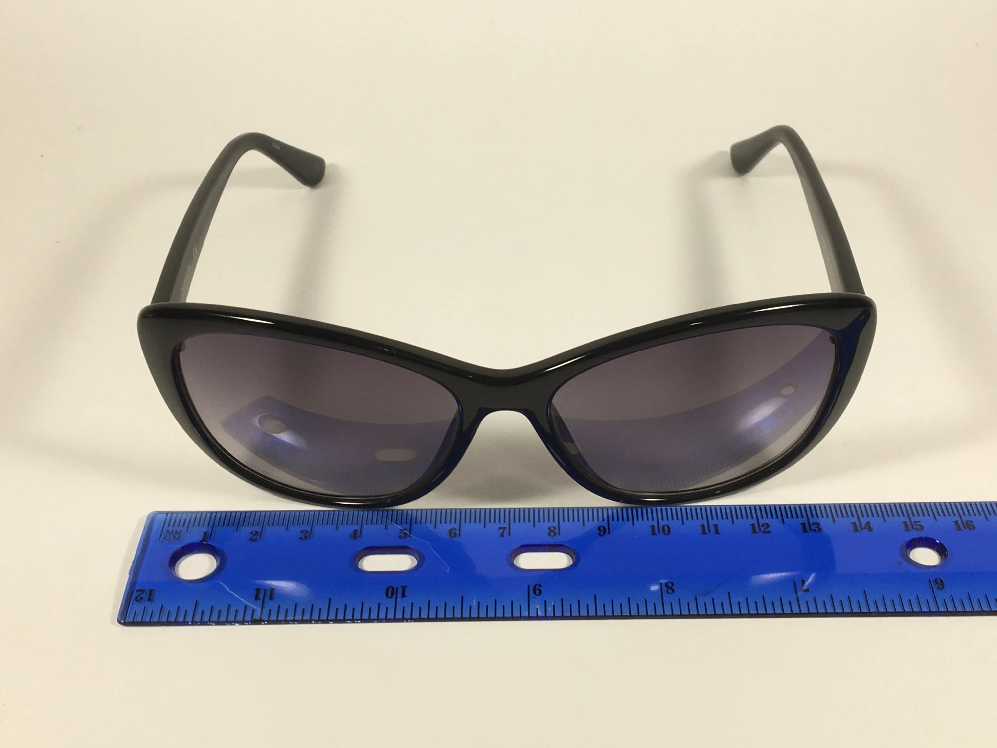 Calvin Klein Cat Eye Sunglasses CK19560S 001 Black Gloss Frame Gray Gradient Lens