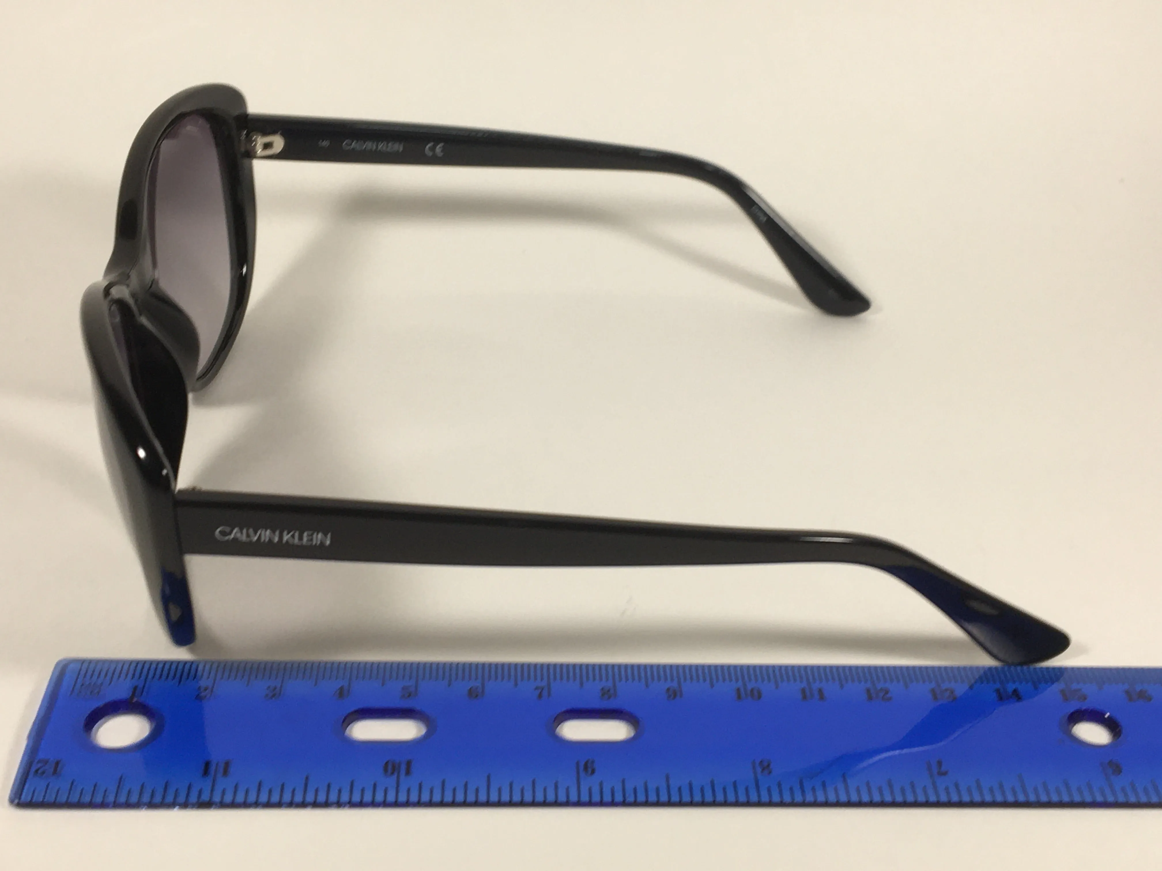 Calvin Klein Cat Eye Sunglasses CK19560S 001 Black Gloss Frame Gray Gradient Lens