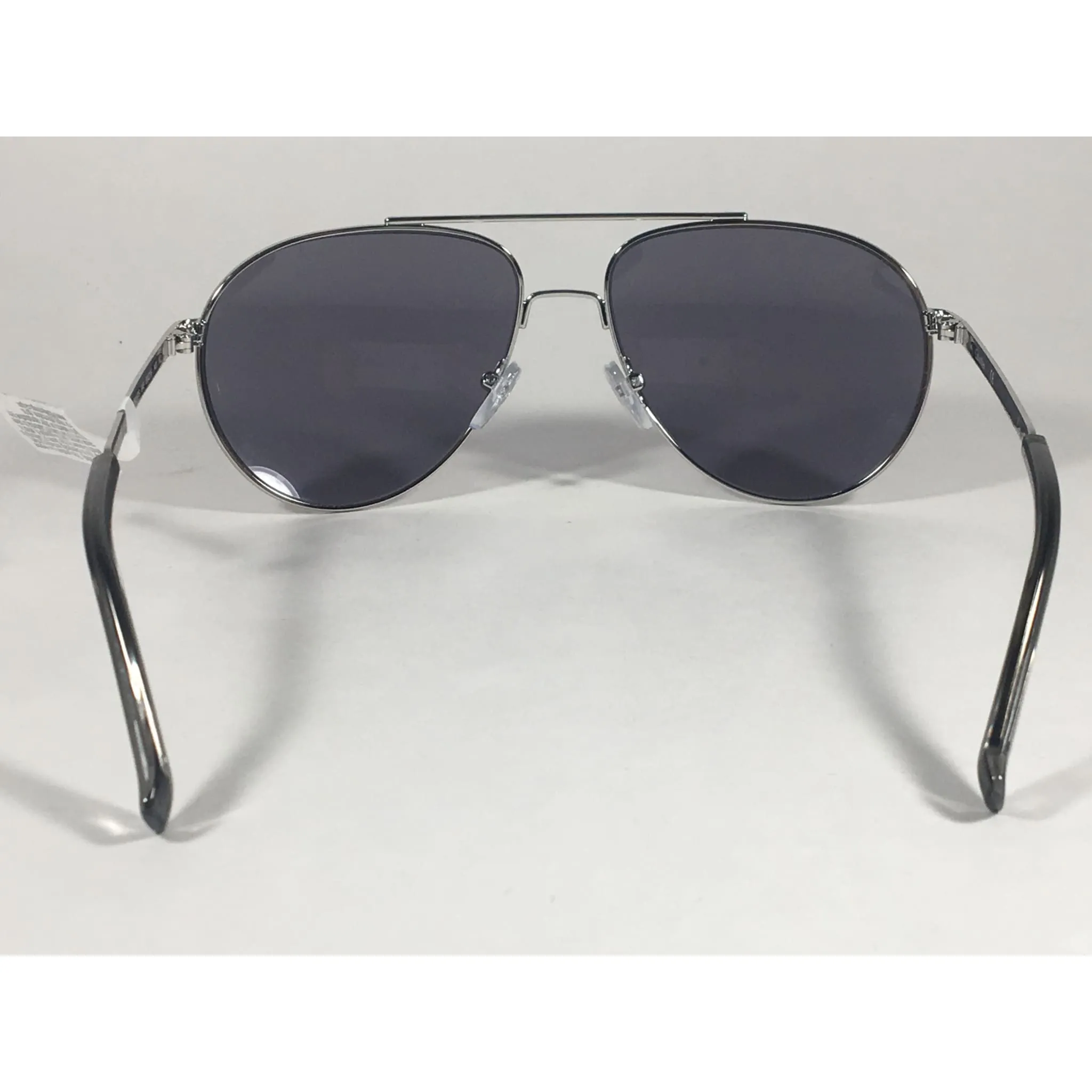 Calvin Klein R167S 045 Aviator Pilot Sunglasses Silver Metal Frame And Gray Lens
