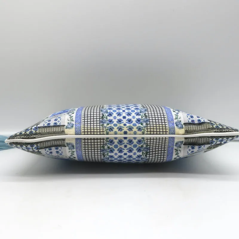 Camilla Small Clutch Blue/White Printed Canvas Bag