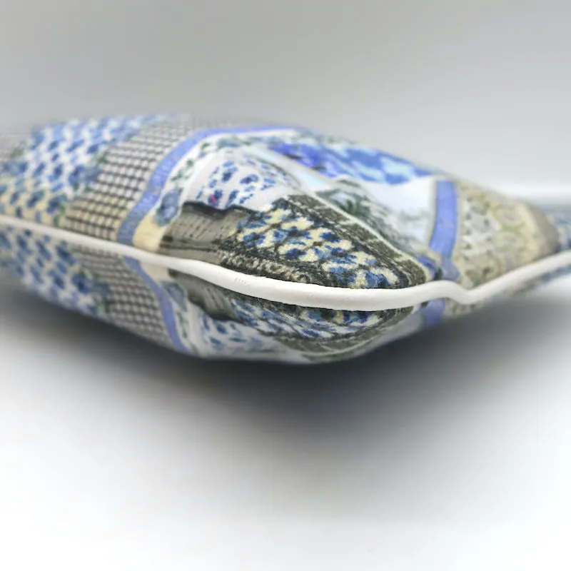 Camilla Small Clutch Blue/White Printed Canvas Bag