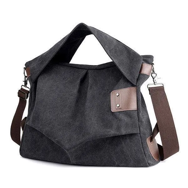 Canvas Casual Large Capacity Tote Handbag Crossbody Bag