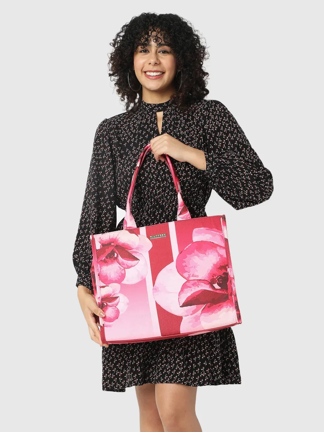 Caprese Iris X Large Pink Tote Bag