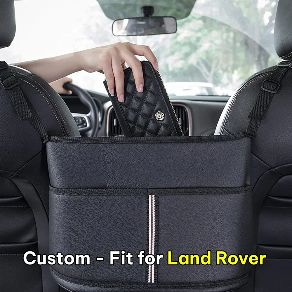 Car Purse Holder for Car Handbag Holder Between Seats Premium PU Leather, Custom Fit For Car, Hanging Car Purse Storage Pocket Back Seat Pet Barrier WALR223