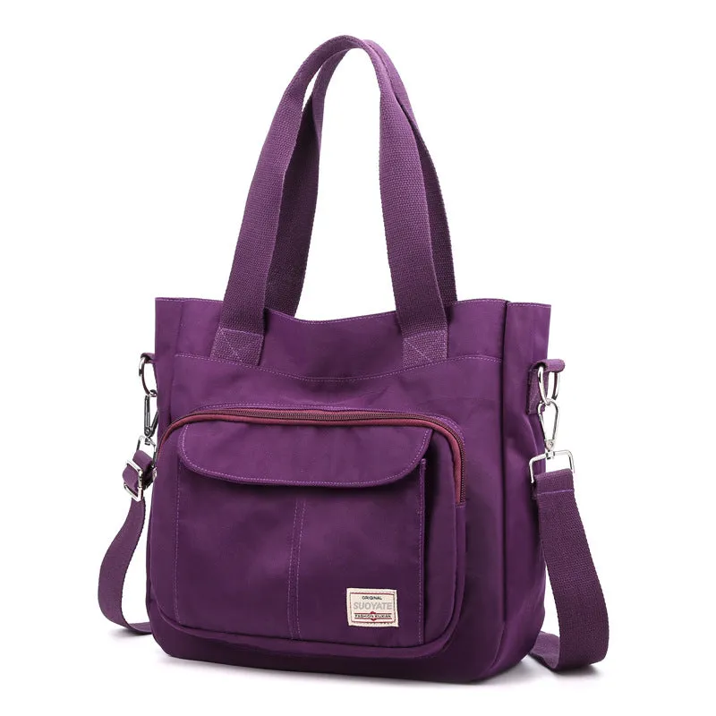 Casual Multi-Pocket Large Capacity Waterproof Lightweight Nylon Crossbody Shoulder Bag